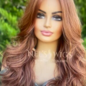 Nels Wigs Courtney monofilament Luxurious Auburn Hair Wig